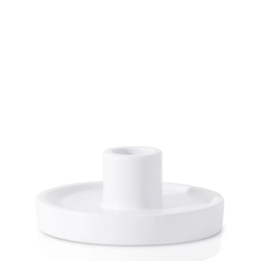 White Ceramic Dinner Candle Holder